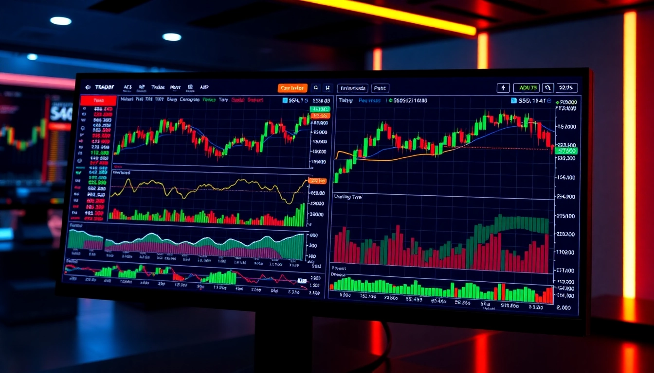 Trading view platform showcasing live market charts for traders and investors analysis
